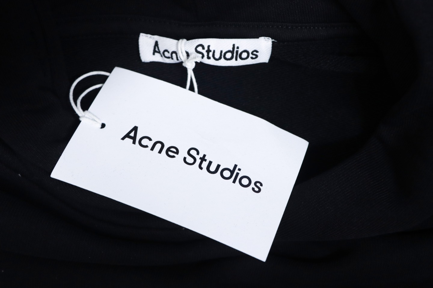 Top Quality Acne Studio Washed Distressed Hoodie (Black)
