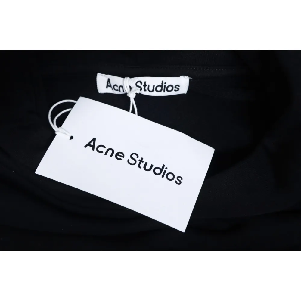 Top Quality Acne Studio Washed Distressed Hoodie (Black)