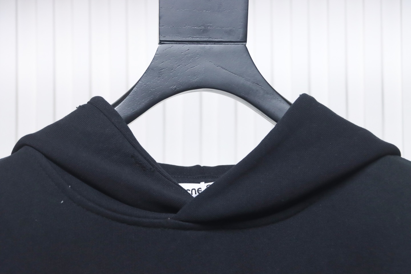 Top Quality Acne Studio Washed Distressed Hoodie (Black)