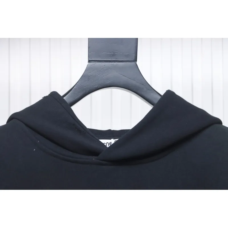 Top Quality Acne Studio Washed Distressed Hoodie (Black)