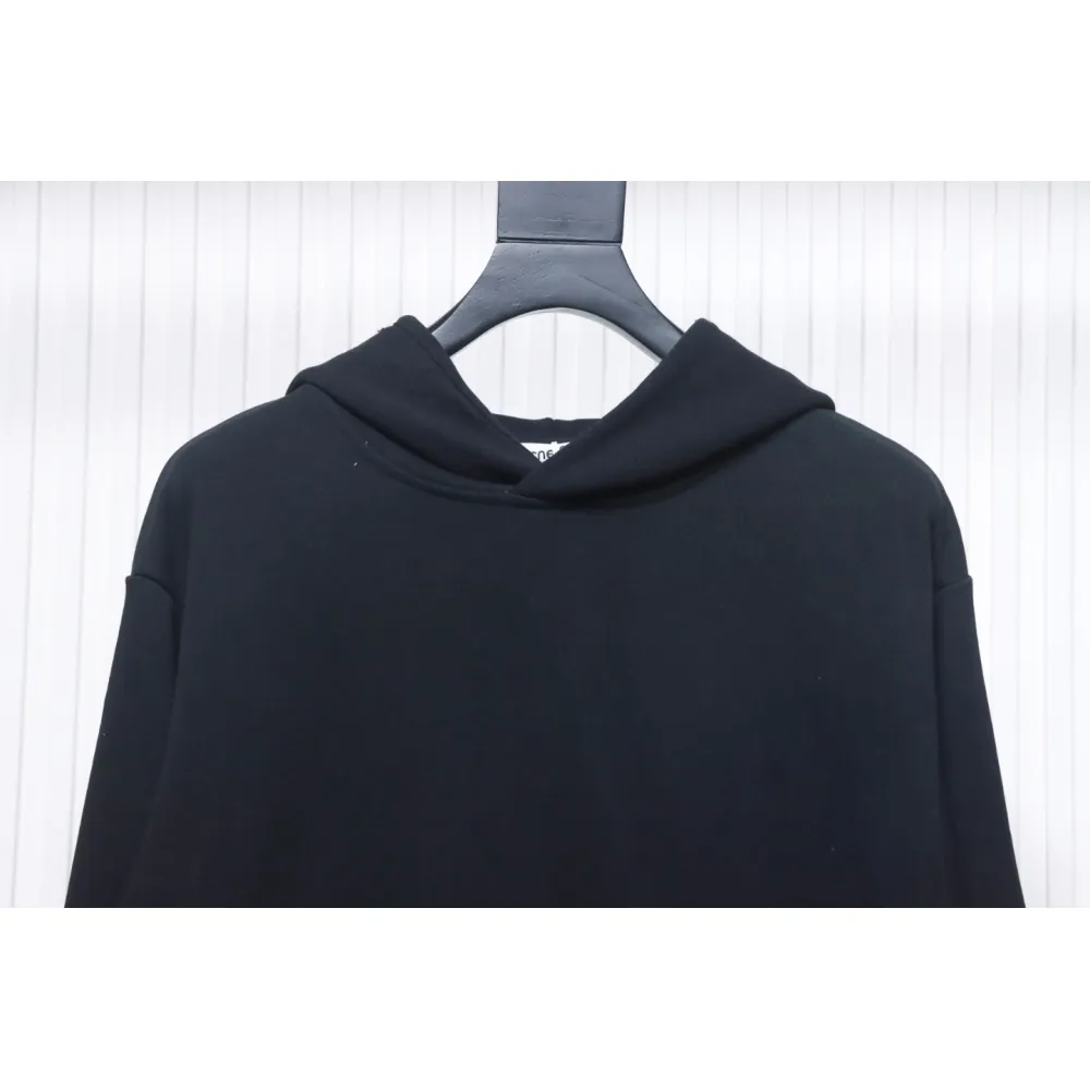Top Quality Acne Studio Washed Distressed Hoodie (Black)