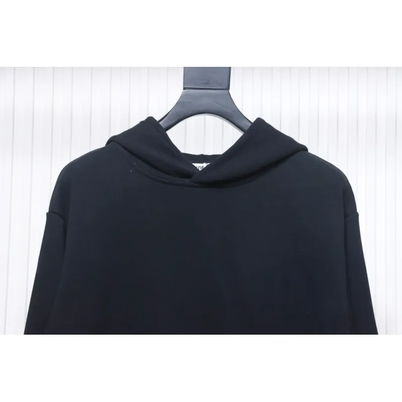 Top Quality Acne Studio Washed Distressed Hoodie (Black)