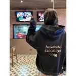 Top Quality Acne Studio Washed Distressed Hoodie (Black)