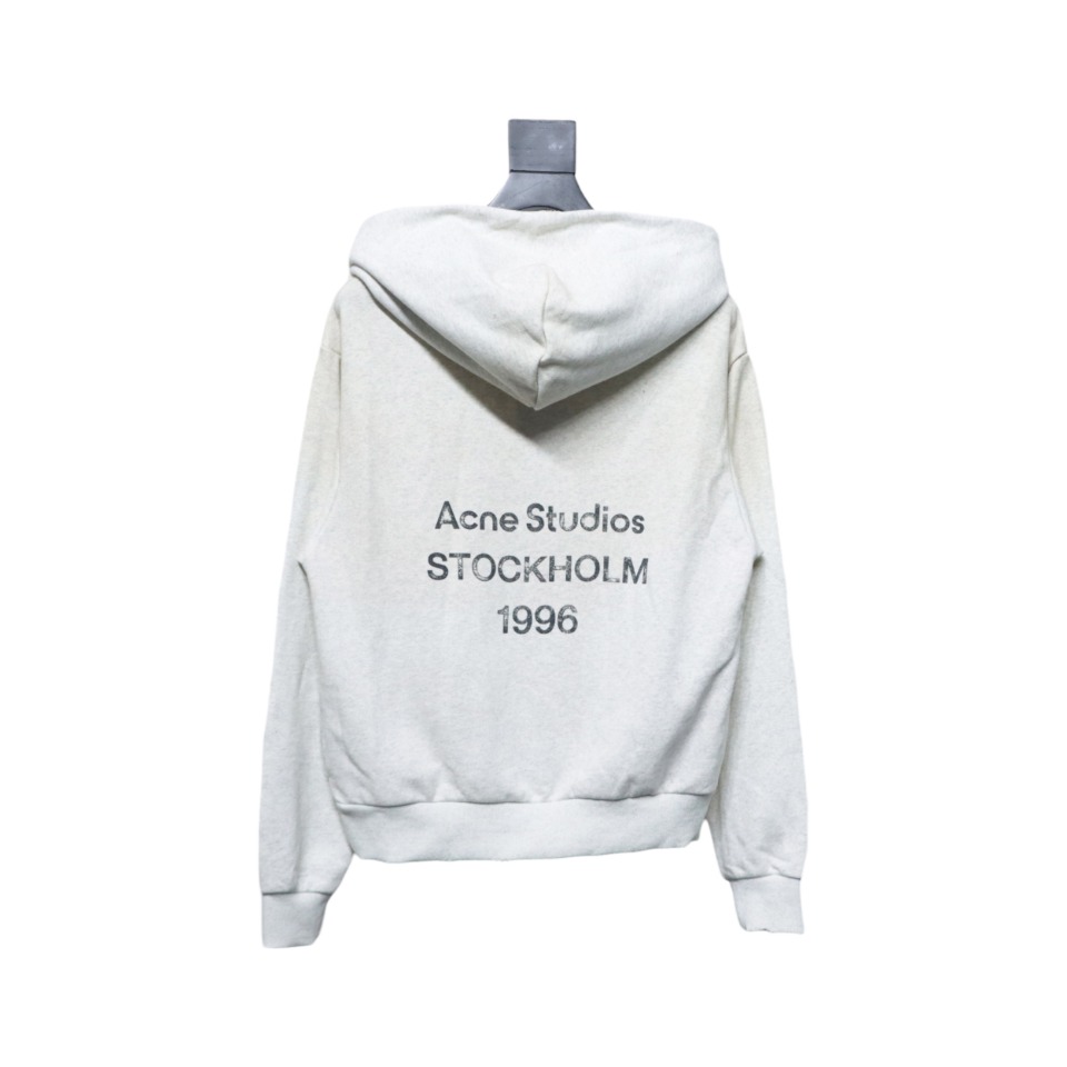 Top Quality Acne Studio Washed Distressed Hoodie (White)