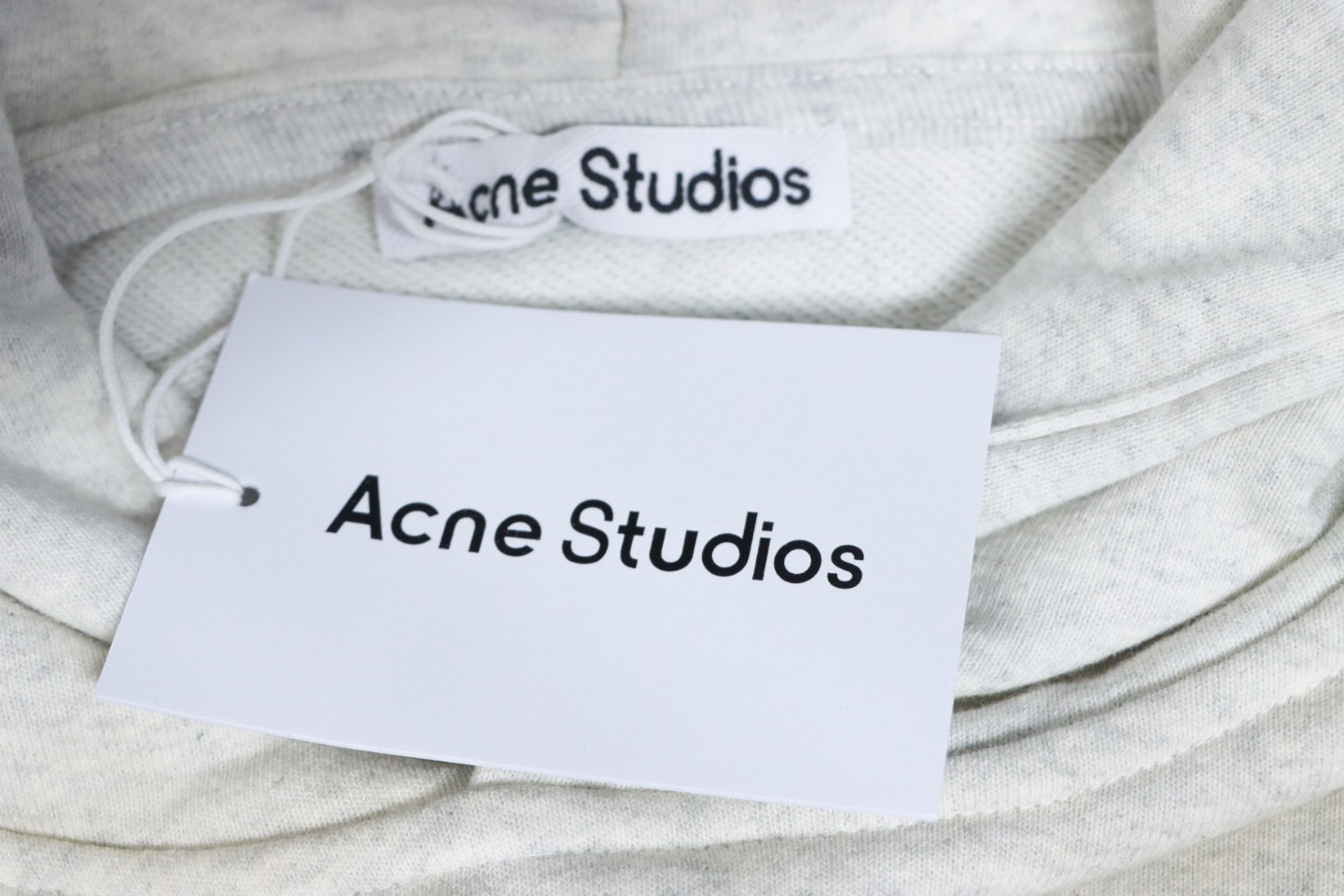 Top Quality Acne Studio Washed Distressed Hoodie (White)