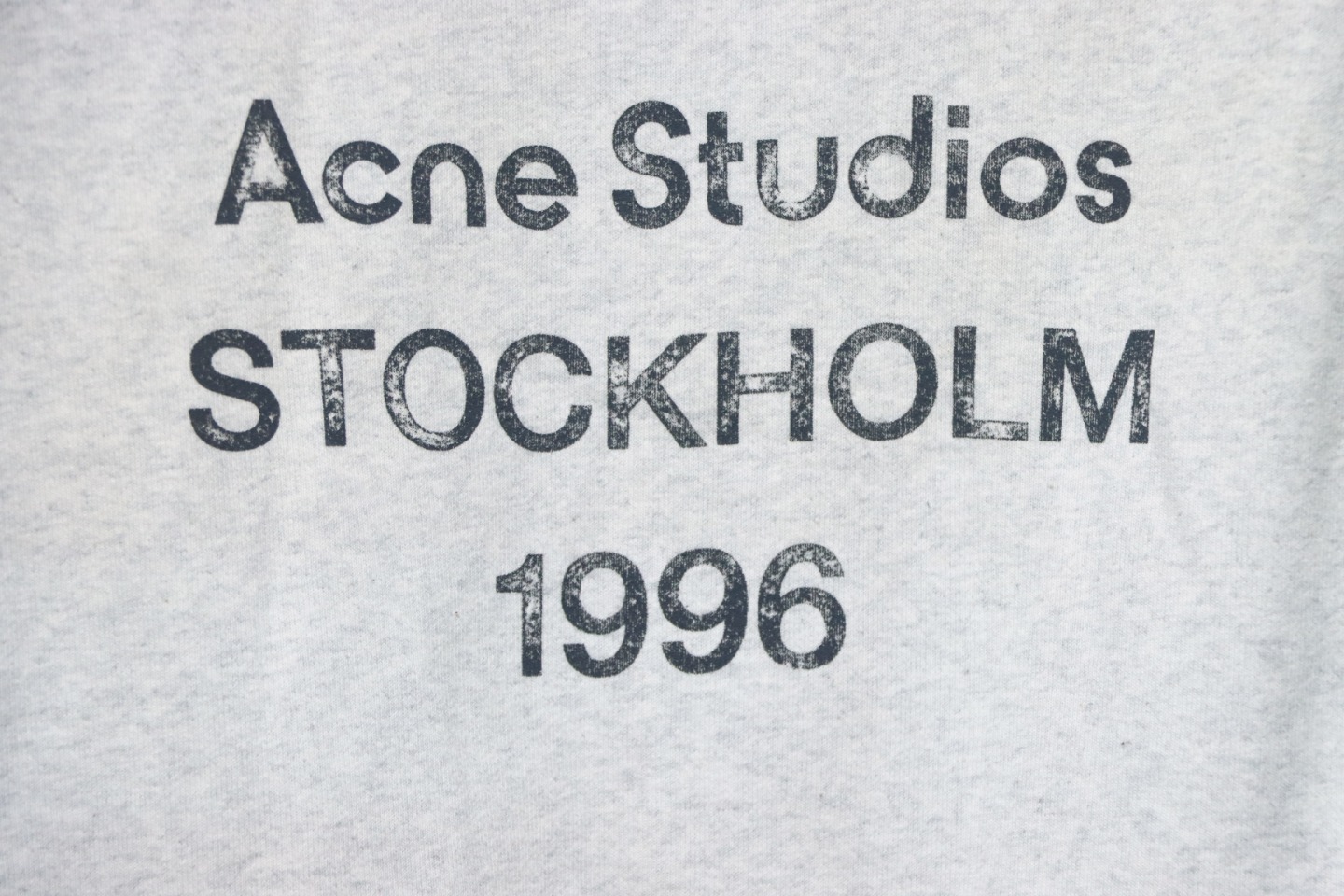 Top Quality Acne Studio Washed Distressed Hoodie (White)