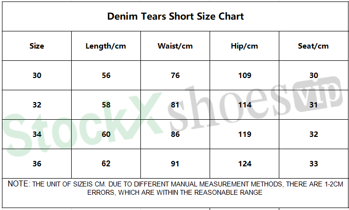 Top Quality Denim Tears Cotton Wreath Jean Short Black