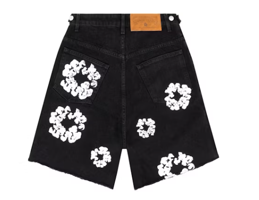 Top Quality Denim Tears Cotton Wreath Jean Short Black