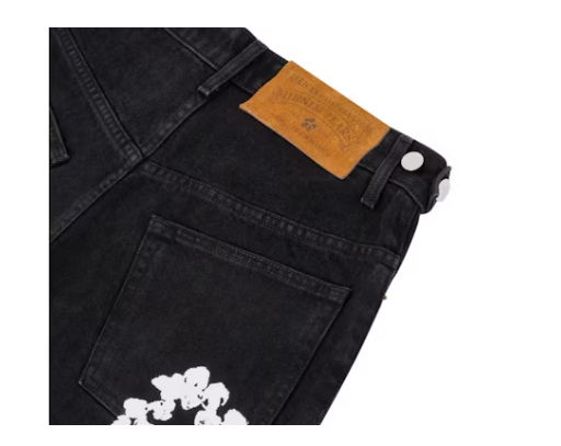 Top Quality Denim Tears Cotton Wreath Jean Short Black