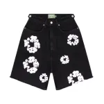 Top Quality Denim Tears Cotton Wreath Jean Short Black