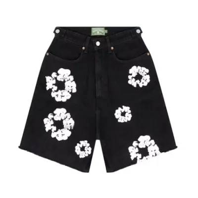 Top Quality Denim Tears Cotton Wreath Jean Short Black 01