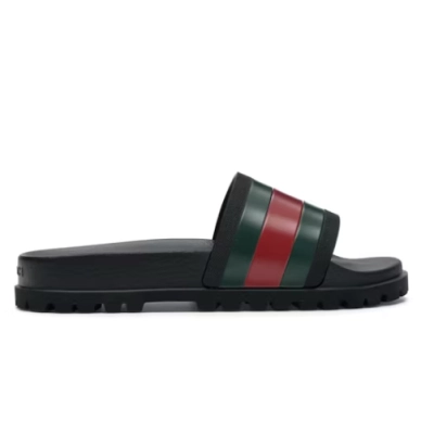 Gucci Web Slide Sandal Black 01