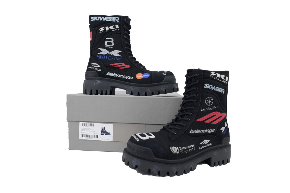    Balenciaga Combat Strike Boots Graffiti