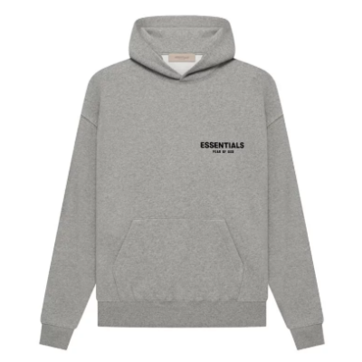 Top Quality Fear of God Essentials Hoodie Dark Oatmeal 01