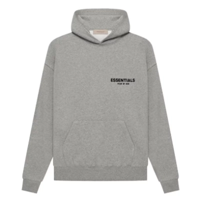 Top Quality Fear of God Essentials Hoodie Dark Oatmeal 01