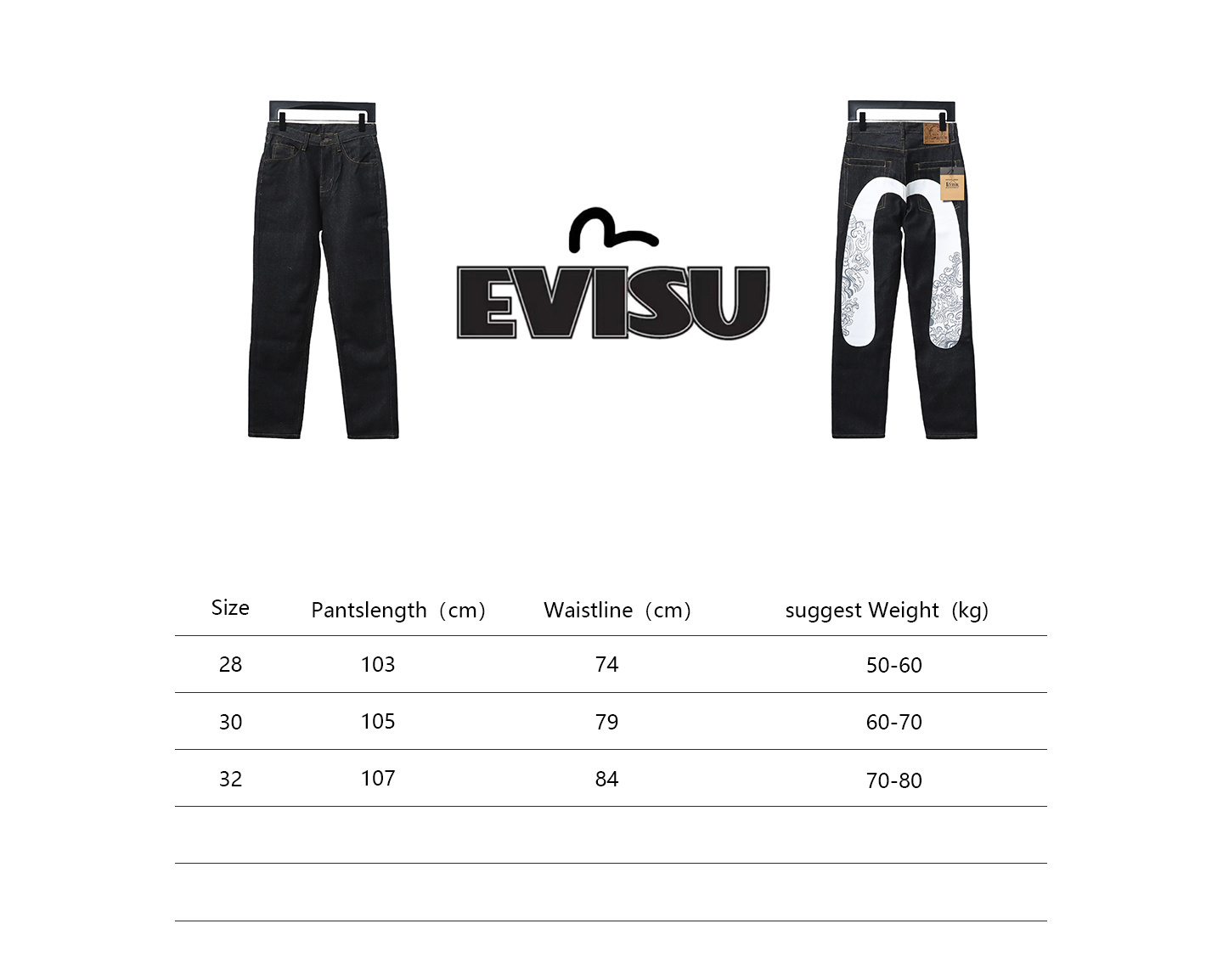     Evisu M Denim Jean