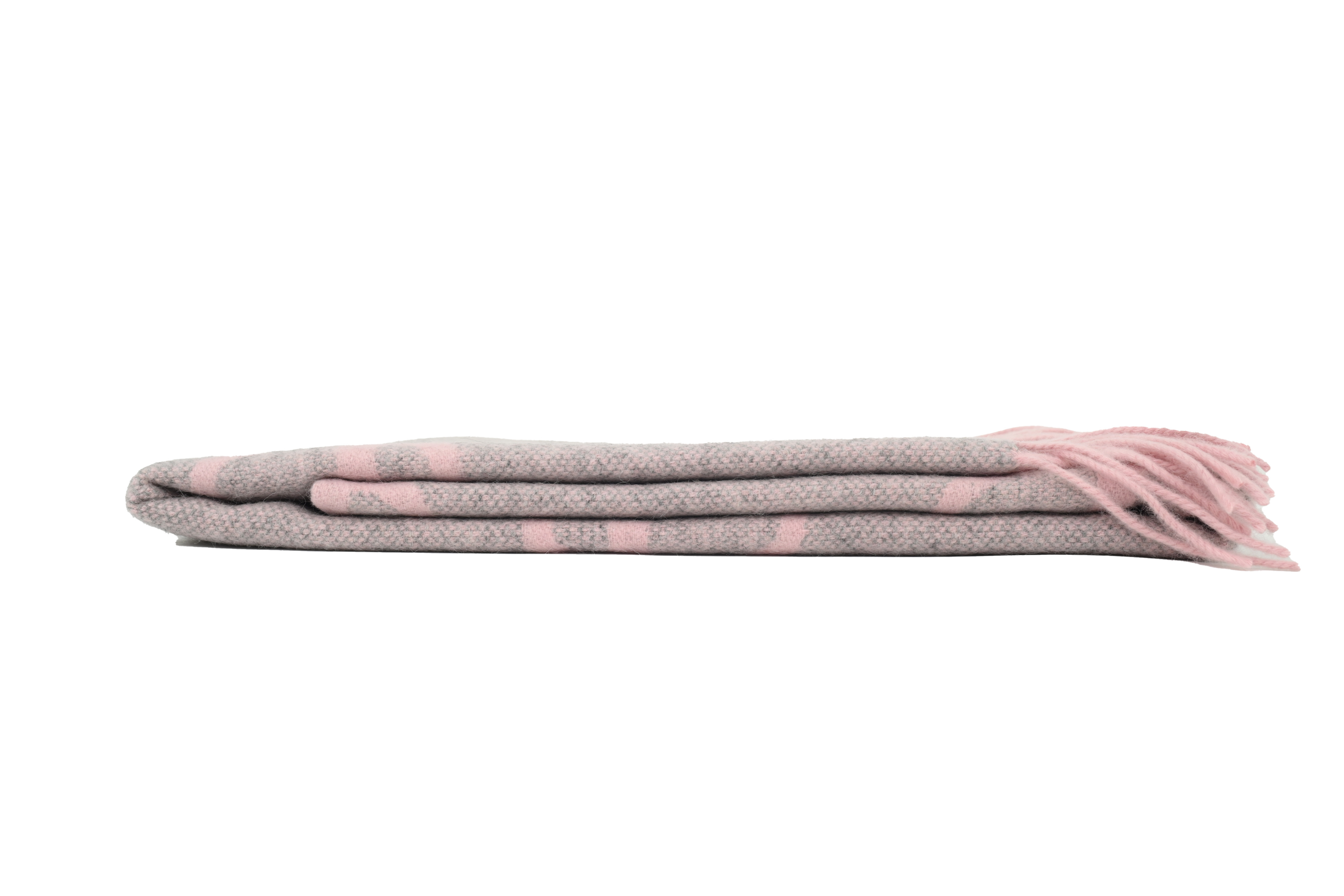 Gucci Large G Suede Fringe Scarf in Pink