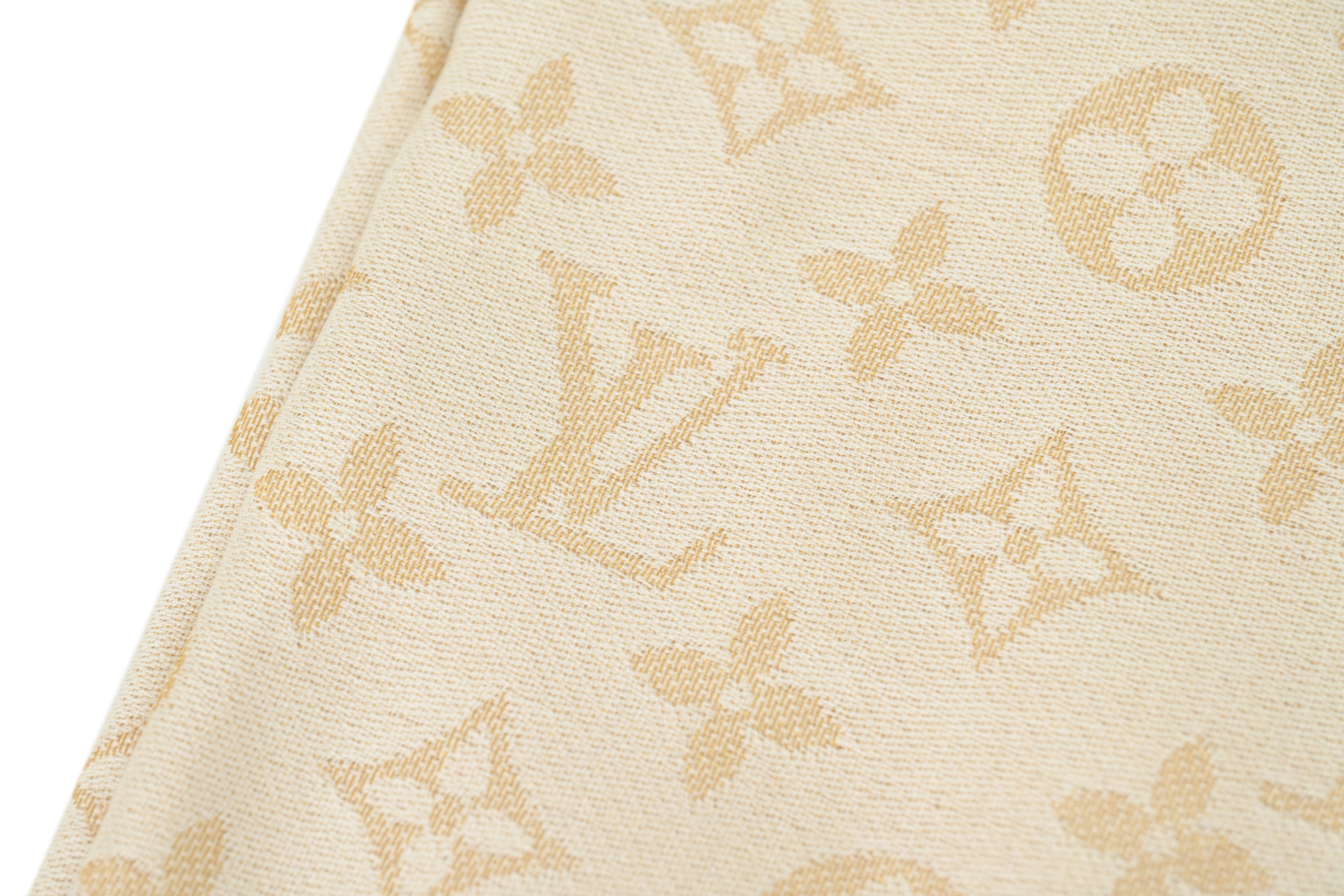Louis Vuitton Full Print Wool Fringe Scarf in Khaki