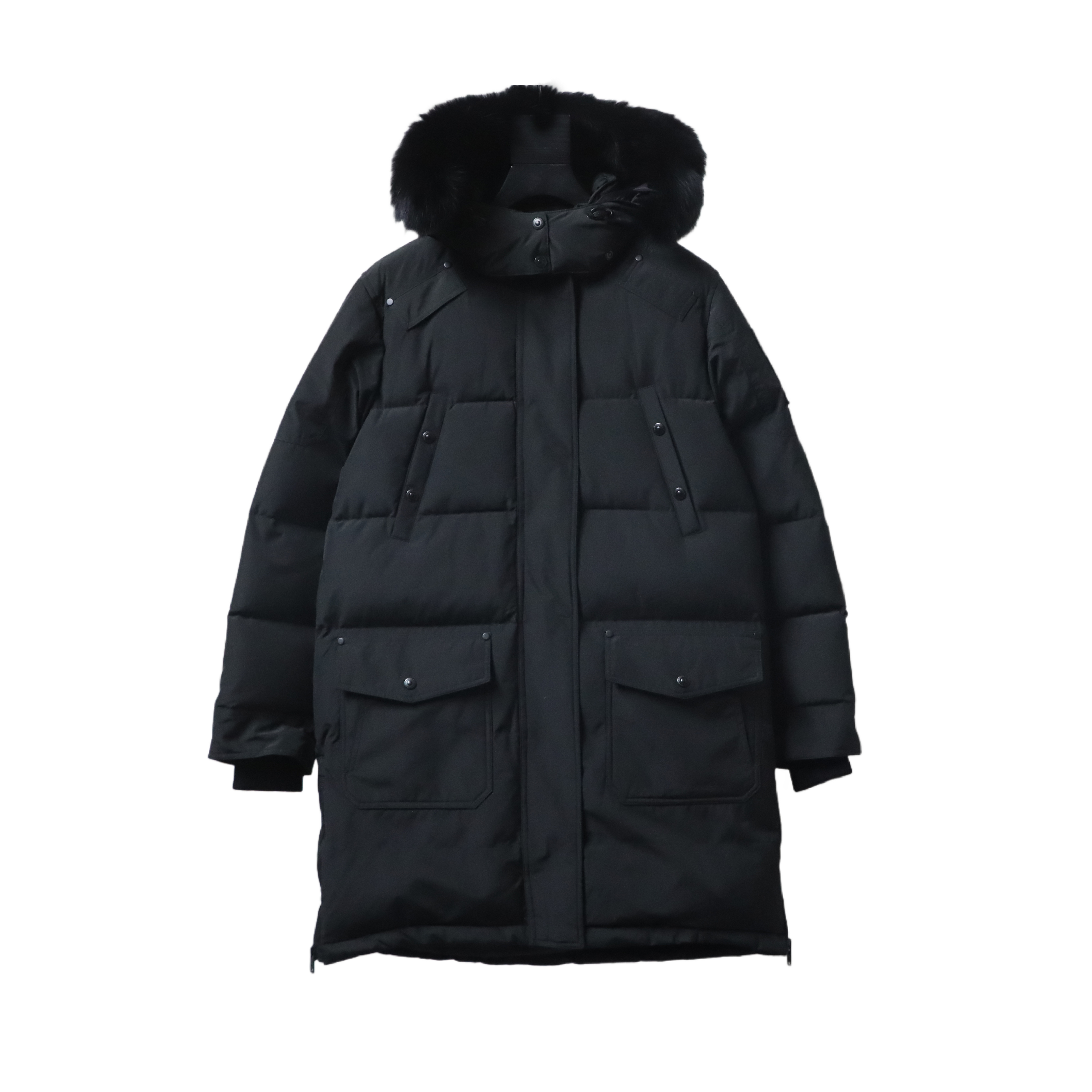 Top Quality Moose Knuckles Classic Long Down Jacket Black