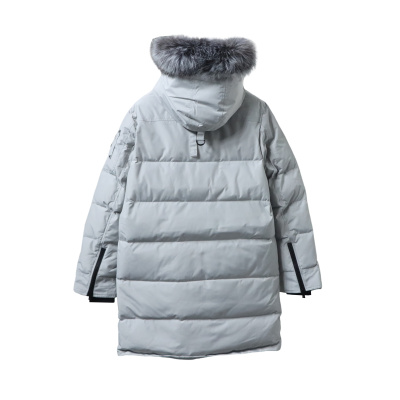Top Quality Moose Knuckles Classic Long Down Jacket Grey 02