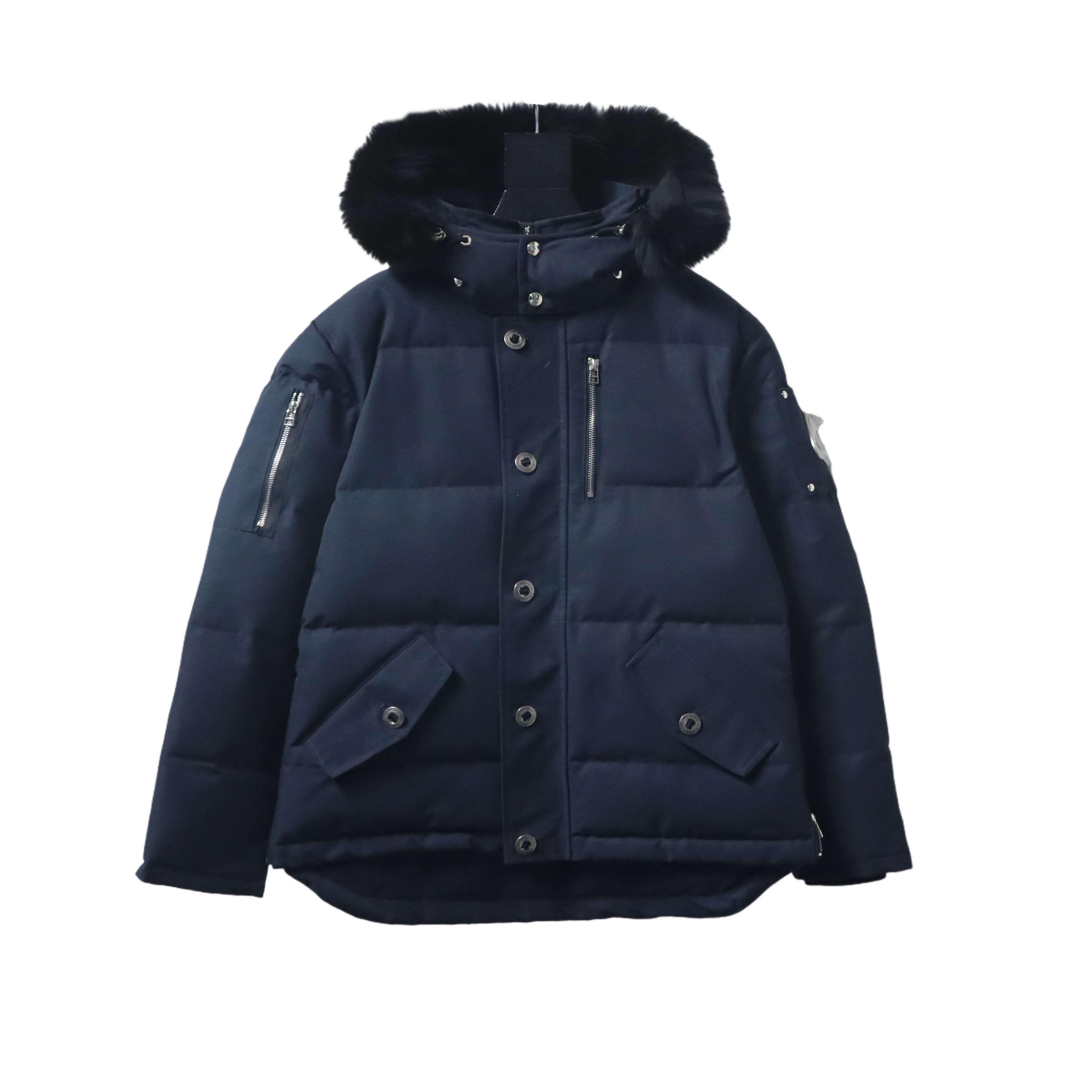 Top Quality Moose Knuckles Original 3q Down Jacket Dark Blue