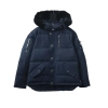 Top Quality     Moose Knuckles Original 3q Down Jacket Dark Blue