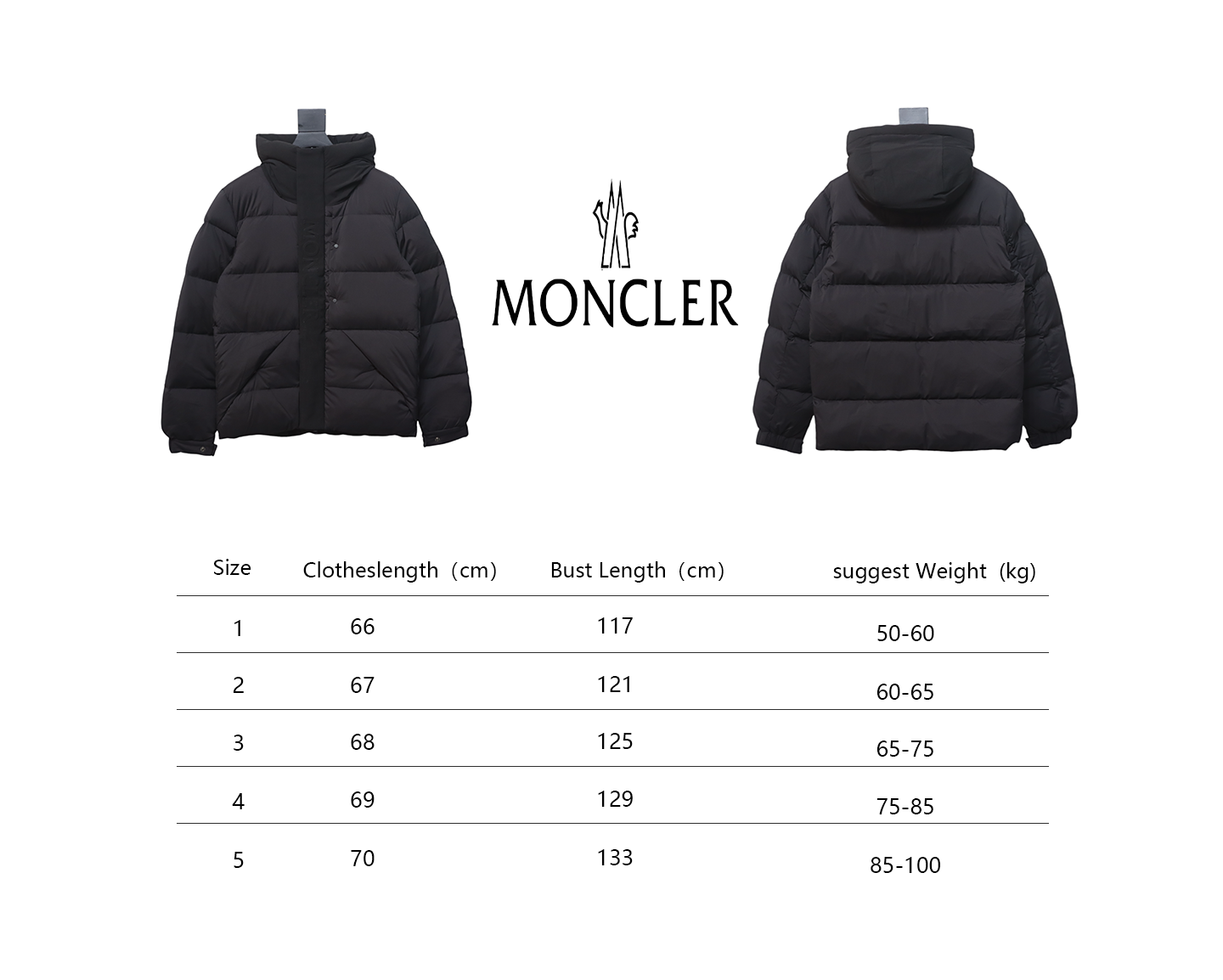 Top Quality     Moncler Black Label Black Knight Short Down Jacket