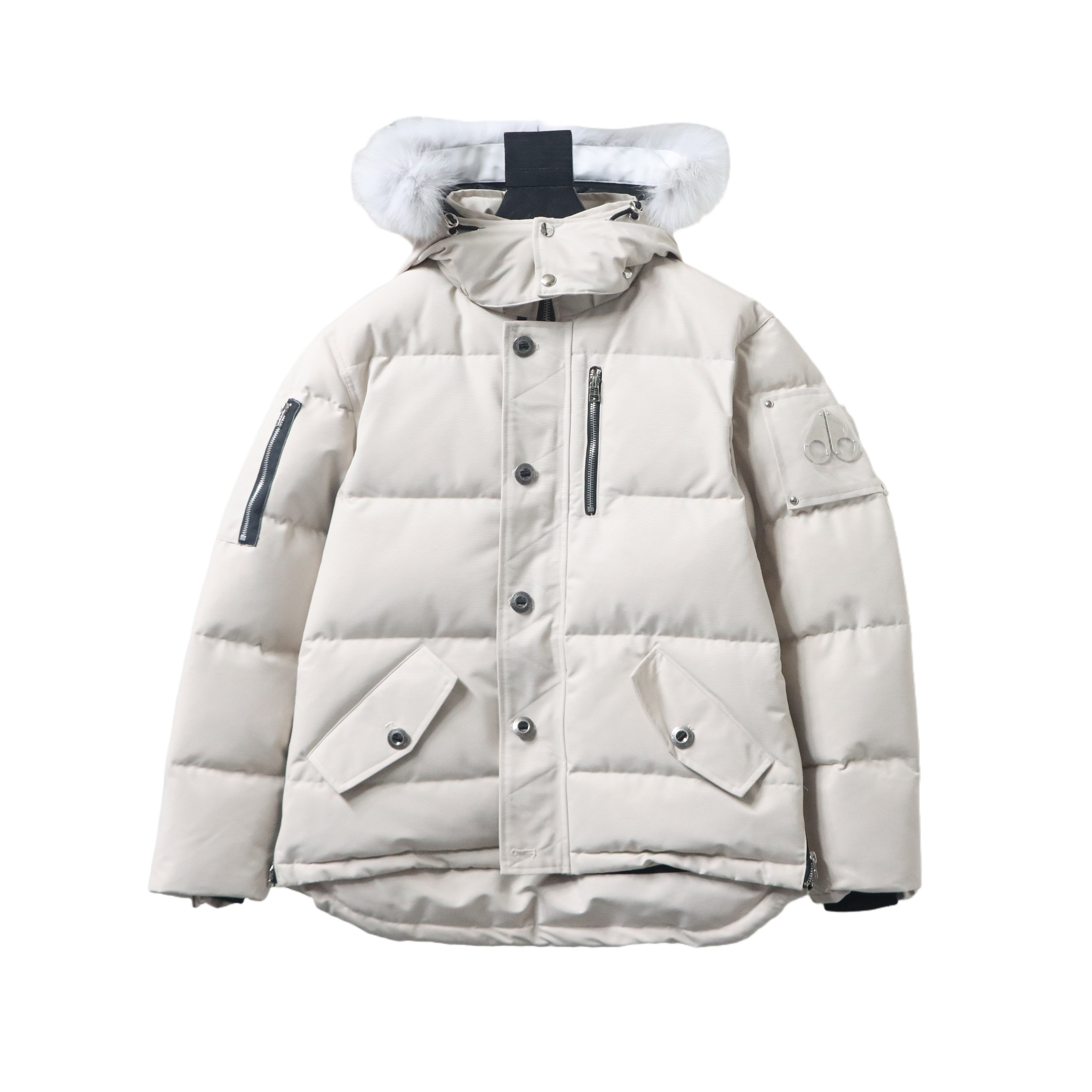 Top Quality Moose Knuckles Original 3q Down Jacket Beige