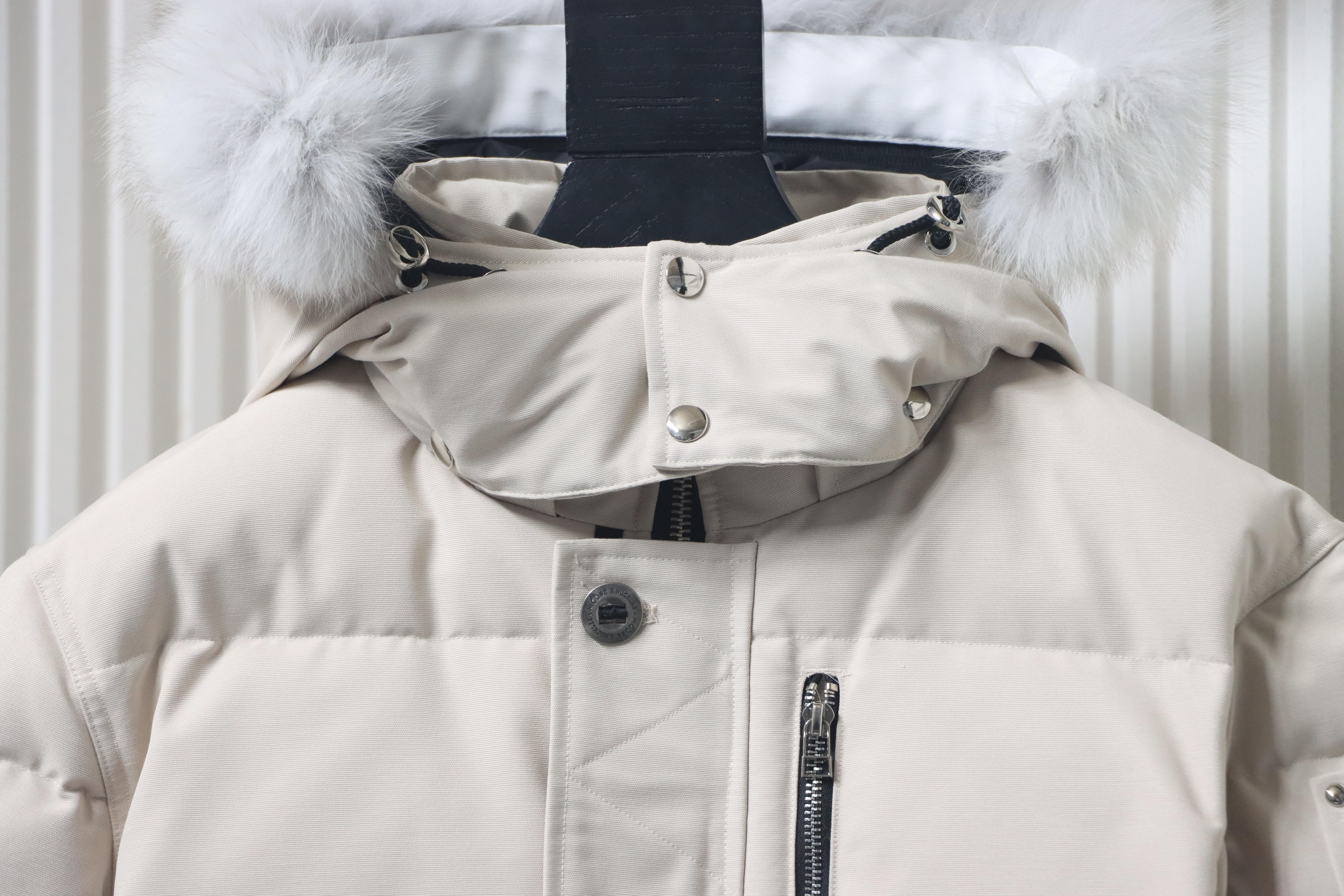 Top Quality Moose Knuckles Original 3q Down Jacket Beige