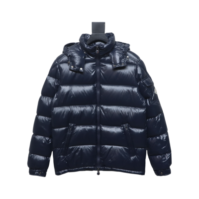 Top Quality Moncler ECRINS Hooded Down Jacket Navy 01