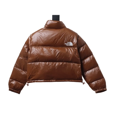     The North Face Nuptse Short Down Jacket Brown 02