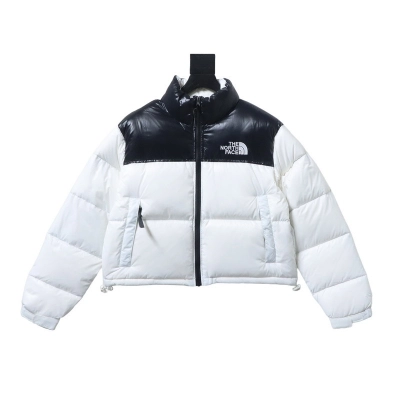     The North Face Nuptse Short Down Jacket White 01
