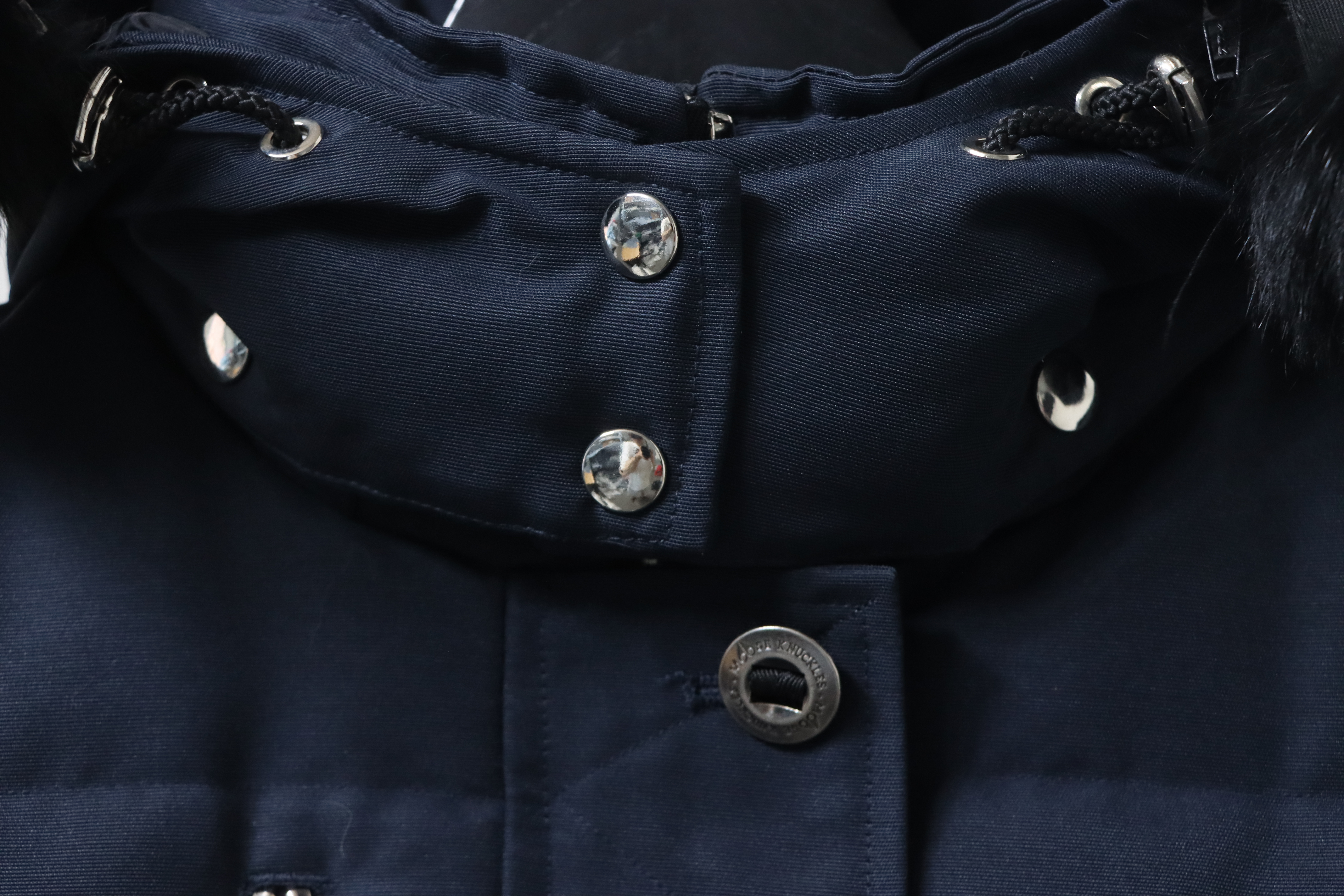Top Quality Moose Knuckles Classic Front Zip Women's Down Jacket Navy