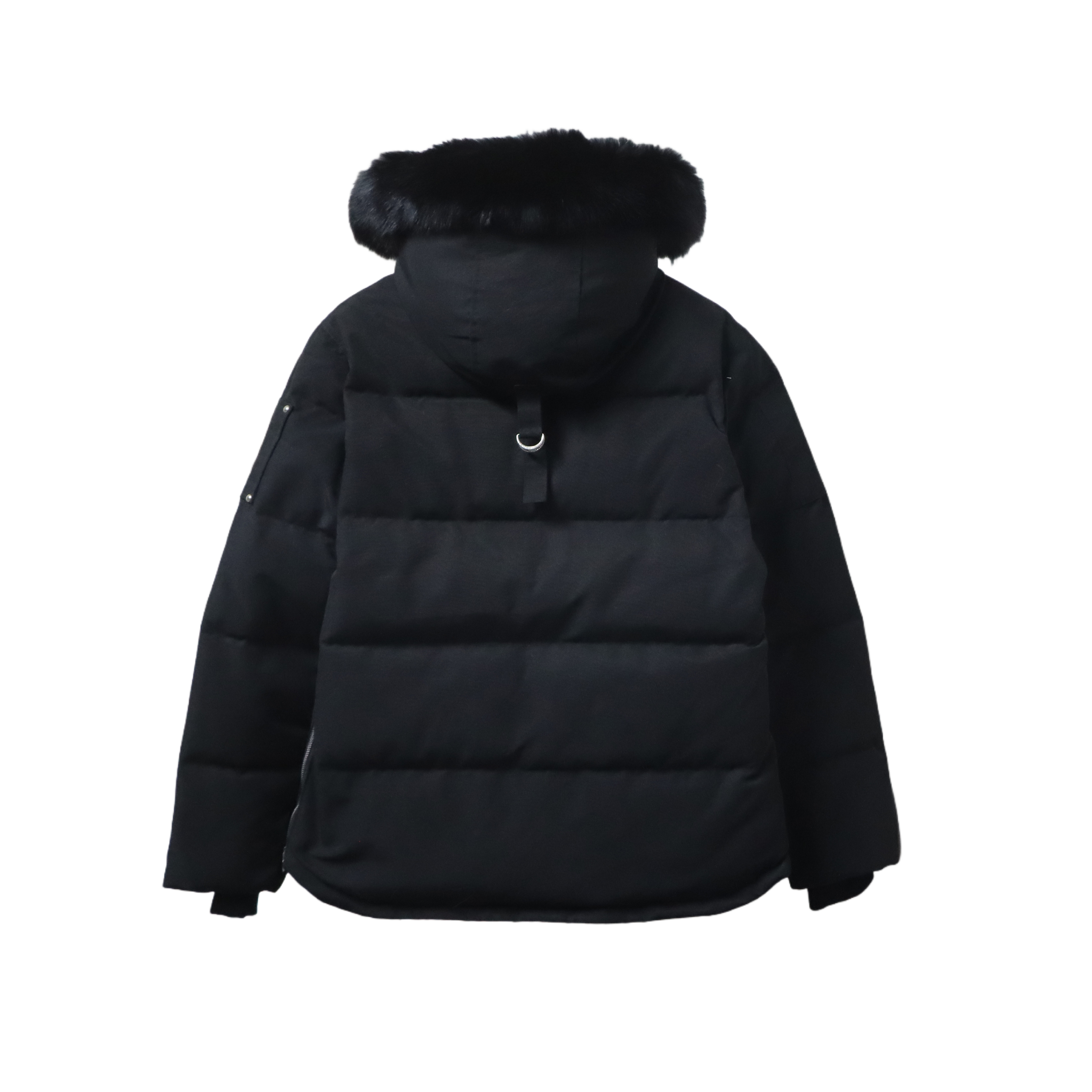 Top Quality Moose Knuckles Classic Front Zip Women's Down Jacket Black