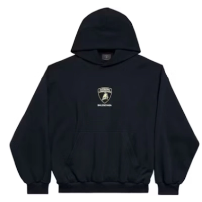    Balenciaga Automobil Lamborghini Medium Fit Hoodie Black Faded 01