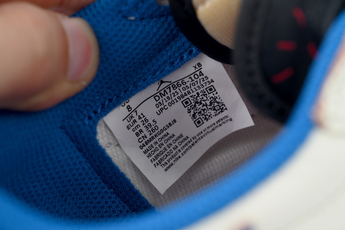    Pkgod Jordan 1 Retro Low OG SP Fragment x Travis Scott Sail Military Blue DM7866-104