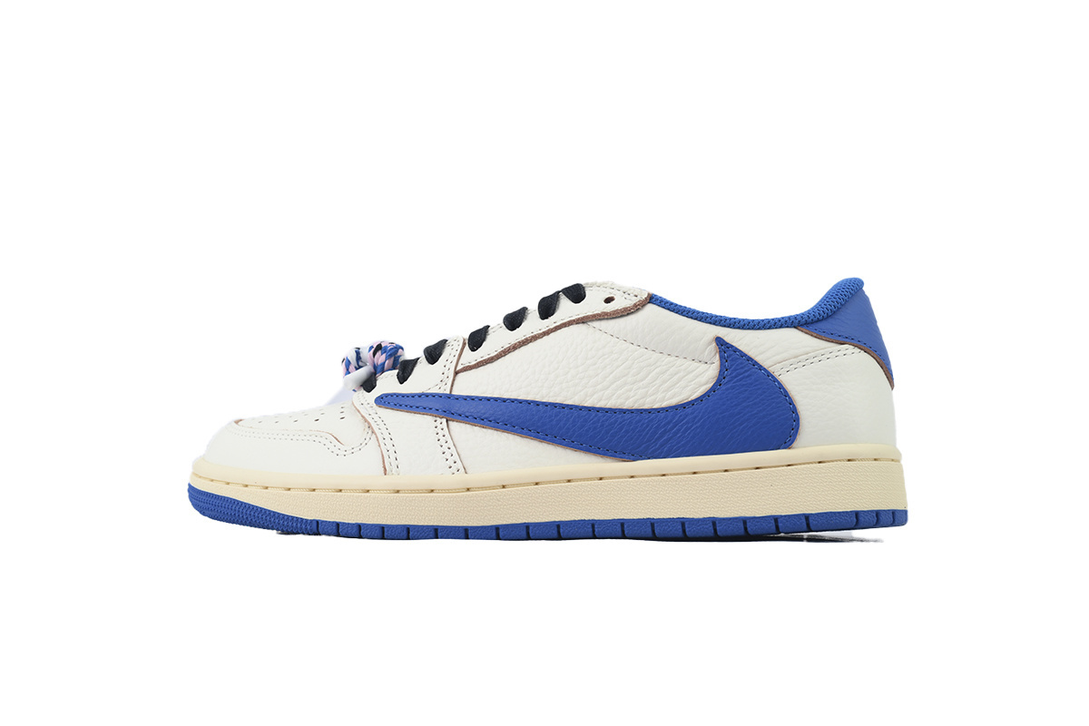    Pkgod Jordan 1 Retro Low OG SP Fragment x Travis Scott Sail Military Blue DM7866-104