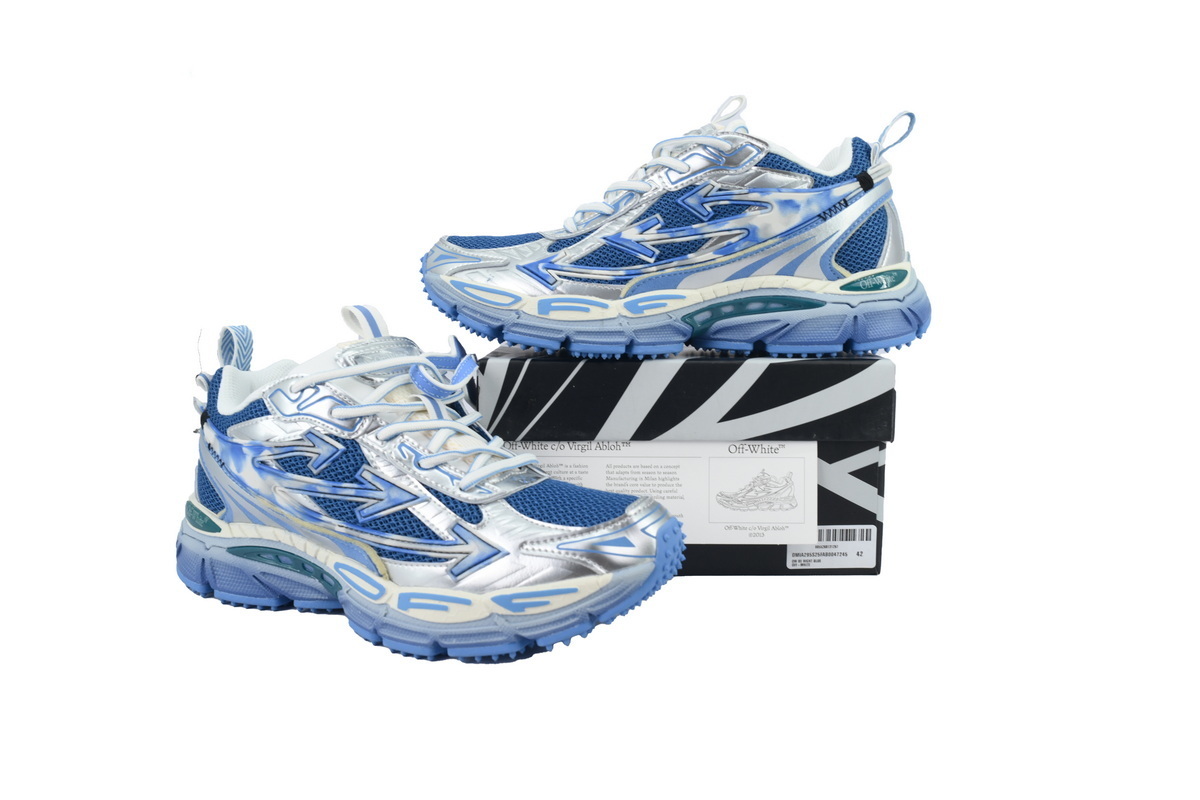 Pkgod OFF-WHITE Be Right Back Silver Blue OMIA295S25FAB0047245