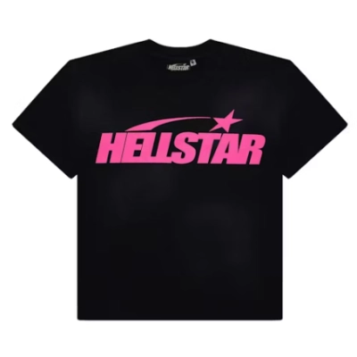Top Quality Hellstar Classic T-shirt (Gel Print) Black/Pink 01