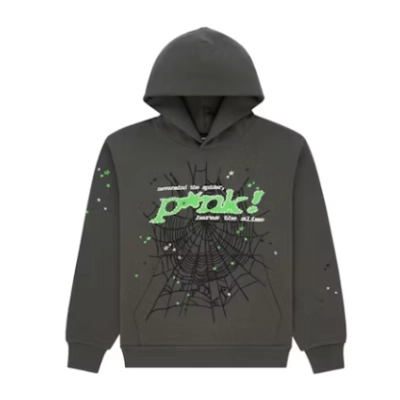 Top Quality Sp5der Punk V2 Hoodie Slate 01