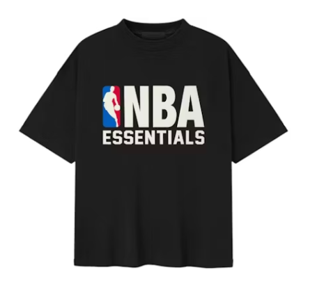 Top Quality Fear of God Essentials NBA 90's Tee Vintage Black