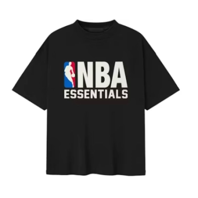 Top Quality Fear of God Essentials NBA 90's Tee Vintage Black 01