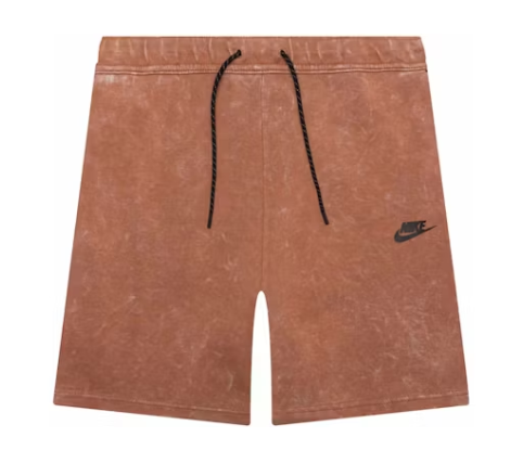 Top Quality Nike Sportswear Tech Fleece Washed Shorts Mineral Clay/Black