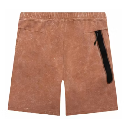 Top Quality Nike Sportswear Tech Fleece Washed Shorts Mineral Clay/Black