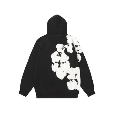 Top Quality Denim Tears Big Cotton Wreath Sweatshirt Black 02