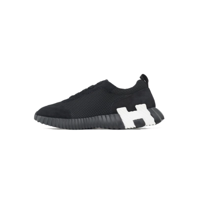    Hermès Bouncing Sneaker Black White Fabric 01