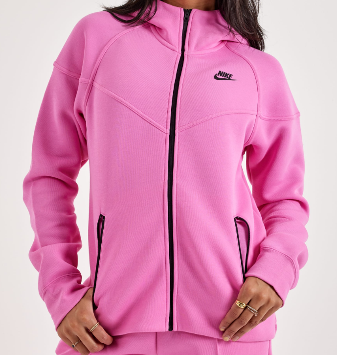 Nike Sportswear Tech Fleece Windrunner Full-Zip Hoodie & Joggers Set Pink