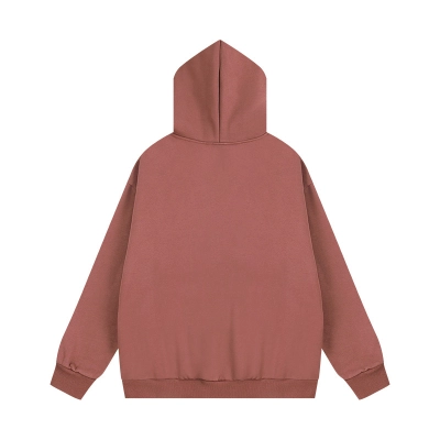 Top Quality Fear of God Essentials Heavy Fleece Hoodie Crimson 02