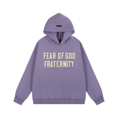 Top Quality     Fear of God Essentials Heavy Fleece Hoodie Lavender 01