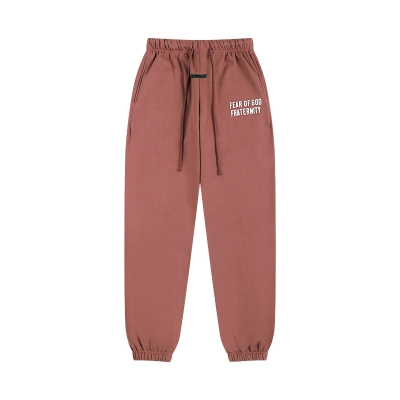 Top Quality Fear of God Essentials Heavy Fleece Sweatpant Crimson 01